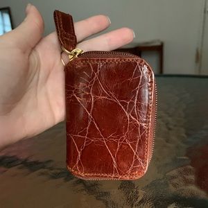 Henri Bendel Made in Italy Reptile Coin Purse